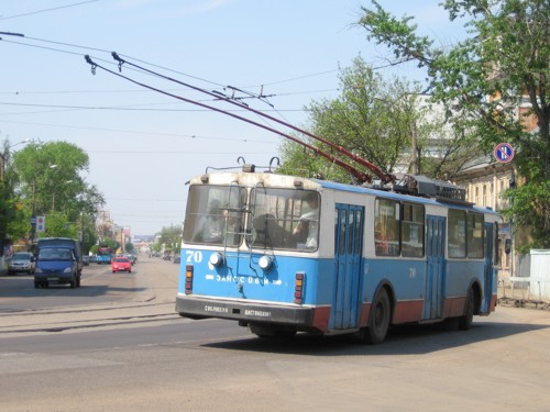Троллейбус на улице Советской